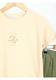Resim Xo Kids Kız Çocuk Kombin Takmı 4-8 Yaş Set0298 Haki 