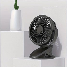Resim Blic Usb Fan Bebek Arabasına Uygun Clamp Design Mandallı Soğutucu Vantilatör Klima Siyah Klipsli 