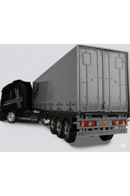 Resim MYTOY Scania, Volvo Model Oyuncak Tır – 46 cm Uzunluk, Hareketli Dorse, 12 Tekerlekli Konteyner Tır 
