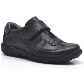 Resim Rakerplus Hakiki Deri Siyah Cırtlı Erkek Çocuk Okul Ayakkabısı 