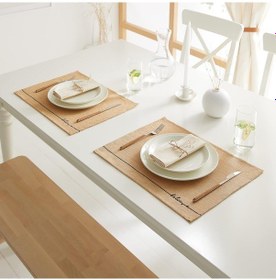 Resim Jüt Amerikan Servis 6lı Set 35x45 Açık Bej 