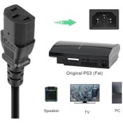 Resim Ps3 Fat Kasa Power Elektrik Güç Kablosu 1.5 Metre 