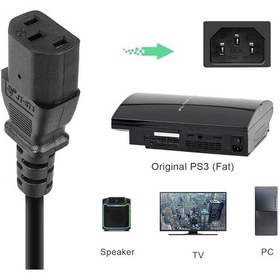 Resim Ps3 Fat Kasa Power Elektrik Güç Kablosu 1.5 Metre 
