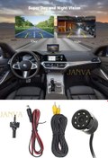 Resim Janva Araç Geri Görüş Kamerası Gece Görüşlü +hd Mesafe Çizgili Su Geçirmez BAğlantı Kablosu Dahil 