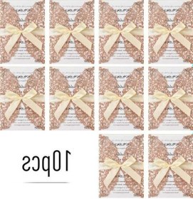 Resim Pazly 10'lu İnci Çiçekli Davetiye Seti - Düğün, Doğum Günü Ve Özel Günler İçin Şık Kart Tutucular 