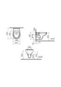 Resim VitrA S20 Round Smoothflush Asma Klozet 7644L003-0850 