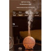 Resim Ultrasonik Planet Hava Nemlendiricisi 200ML USB 7 Renk Alev Aromaterapi Difüzör Renkli Çatlak Alev B (Yurt Dışından) 