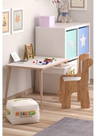 Resim Miracle 3d Çocuk Oyun Etkinlik Çalışma Masası Ve Sandalye, Aktivite Masası,yaz-sil Masa 1683477581 Beyaz 