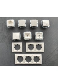 Resim Elbi Zena Natural Beyaz İkili Çerçeve 