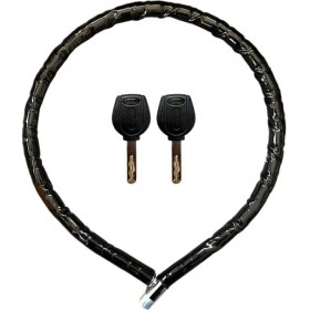 Resim Motorsiklet Kilidi Anahtarlı Körüklü Siyah ( Boy : 120CM-ÇAP : 22MM ) 