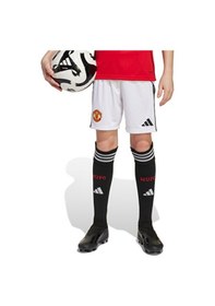 Resim Adidas Çocuk Manchester United 25/26 İç Saha Şortu Çocuk Futbol Şortu Jp3017 Beyaz Beyaz 