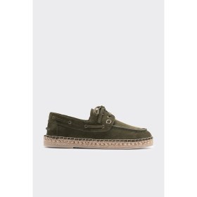 Resim Mako Haki Deri Süet Kadın Espadril Makosen 