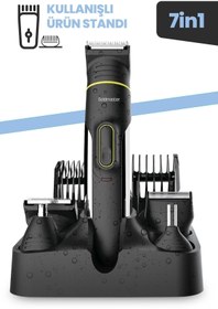 Resim GoldMaster Ready 7 In 1 Islak Kuru Ipx5 Su Geçirmez 20 Kademeli Ayarlanabilir Erkek Bakım Seti 