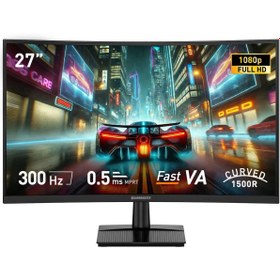 Resim Gamebooster GB-27C300FF 27'' 300Hz 0.5ms Curved FreeSync Adaptive Sync FHD Fast VA Gaming Monitör 