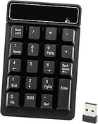 Resim ZEYUAN 2.4 Ghz Kablosuz Sayısal Tuş Takımı Mekanik Hissediyorum Sayı Pad Klavye 19 Tuşlar w/USB Alıcısı Su geçirmez Dizüstü Masaüstü PC Dizüstü Bilgisayar için Siyah 