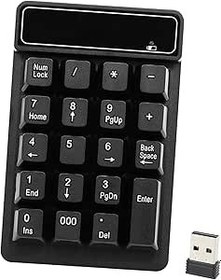 Resim ZEYUAN 2.4 Ghz Kablosuz Sayısal Tuş Takımı Mekanik Hissediyorum Sayı Pad Klavye 19 Tuşlar w/USB Alıcısı Su geçirmez Dizüstü Masaüstü PC Dizüstü Bilgisayar için Siyah 