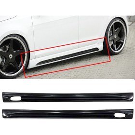 Resim Renault Modus Kanallı Yan Marşpiyel Seti Mat Siyah Plastik 2 Adet 2004-2012 