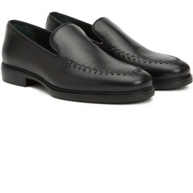 Resim George Hogg Siyah Erkek Deri Loafer 