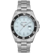 Resim Quark Qc-421d-7a Metal Kasa Çelik Kordon Takvimli Erkek Kol Saati Gümüş 