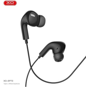 Resim Xo -EP73 Kablolu Type-C Uyumlu Siyah Kulak İçi Kablolu Kulaklık 