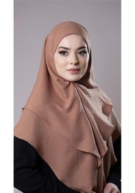 Resim Hürrem Bone Yavruağzı Pratik Hazır Geçmeli Tesettür Eşarp Pamuk Caz Kumaş Çift Katlı Düz Hijab 2303 35 