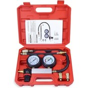 Resim Lumaworld Cylinder Dual Gauge Leakdown Tester Set Kompresyon Test Seti Motor Silindir Kaçak Test Kiti 