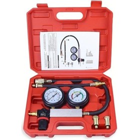 Resim Lumaworld Cylinder Dual Gauge Leakdown Tester Set Kompresyon Test Seti Motor Silindir Kaçak Test Kiti 