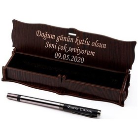 Resim Özel Ahşap Kutulu Roller Kalem N11.178 