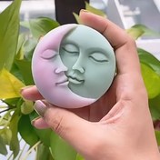 Resim 1 Set Silikon Ay Güneş Yüz Mumluk Kalıpları, Yuvarlak El Yapımı Sabun Malzemeleri, Zanaatkârlar ve Hobiler için El Yapımı Mum Yapım Seti 