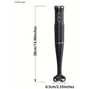 Resim Elmpaly Siyah Karıştırıcı Başlı El Tipi Şarjlı Blender, 400w 2 Hız & Turbo Mod, 304 Paslanmaz Çelik Bıçak, Çıkarılabilir Taban 008 