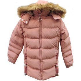 Resim Life For Moda Kız Çocuk İçi Peluş Astarlı Çıkarılabilir Kapüşonlu Su Geçirmez Mont Kaban 3021 Pudra 