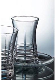 Resim Kcd Helen Sade 6 Kişilik 12 Parça Çay Bardak Seti Şeffaf 