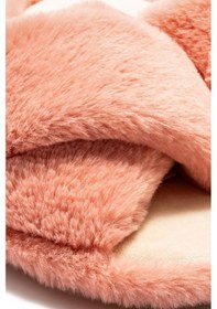 Resim Twigy Çapraz Peluş Kadın Ev Terliği Pembe 36/41 CC0184 Pembe 