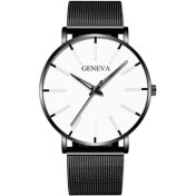 Resim Hanyang M Siyah Beyaz Üst Marka Moda Minimalist Ultra-Ince Izle Erkek Iş Paslanmaz Çelik Kayış Çelik Hasır Kuvars Izle Relogio Masculino (Yurt Dışından) 