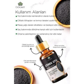 Resim Gommy Soğuk Sıkım Çörek Otu YAĞI%100 Doğal Bitkisel Uçucu Yağ Cumin Oil 10ML 