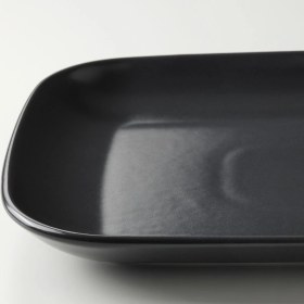 Resim Tabak Seti, Mat Koyu Gri, 30X18 Cm, 4 Adet 