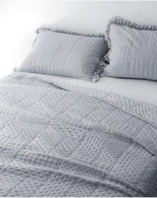 Resim Madame Coco Medus Çift Kişilik Yatak Örtüsü - İndigo Indigo 