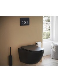 Resim Sento Soft Slim Klozet Kapağı-dp-m.siyah 120-483-009 Yavaş Kapanır 