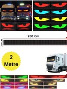 Resim SONREİR 200 Cm Şeytan Led Gözler Animasyonlu Araba,kamyon,otobüs Kumandalı Esnek Ön Arka Cam Rgb Led Ekran 