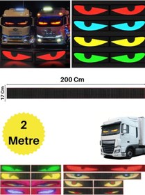 Resim SONREİR 200 Cm Şeytan Led Gözler Animasyonlu Araba,kamyon,otobüs Kumandalı Esnek Ön Arka Cam Rgb Led Ekran 