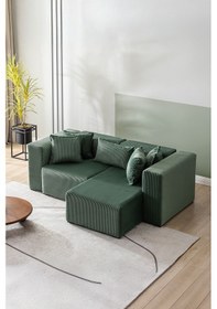 Resim Katt Modüler Ekstra Rahat İskeletli 2 Li Koltuk 10 Renk Yeşil 