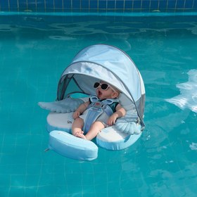 Resim Mambobaby Yüzme Simidi - Blue Angel, Emniyetli, Gölgelikli ve Ayak Destekli 