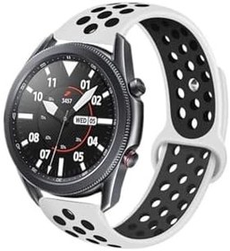 Resim CONSTRAIN - Amazfit Gtr ile Uyumlu 47mm Kordon Nike Spor Kordon Beyaz-siyah 
