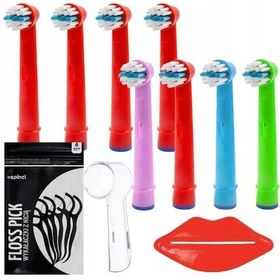 Resim Çocuk Diş Fırçası - Oral B - Çocuk Aşamaları - Elektrikli Diş Fırçalarıyla Uyumlu 8 Yumuşak Başlık + Ücretsiz Aksesuarlar 