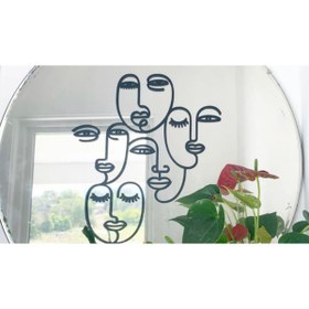 Resim Matris yüzler ayna sticker 23x26cm 