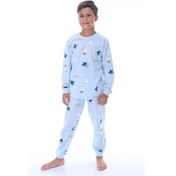 Resim Zuzunga Yıldız Nota Desenli Mavi Pijama Takımı Mavi 