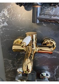 Resim İsaoğlu Yapı Gold Banyo Bataryası Duş Musluğu 