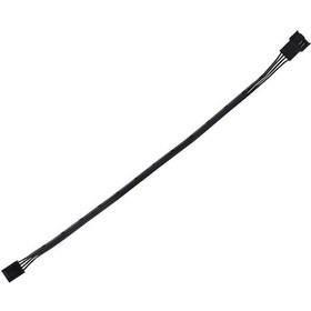Resim Springsun 5 Adet Siyah 4-pin Pwm Fan Uzantı Kablosu - 3/4 Pin Fan Uyumlu, Bilgisayar Kasası Soğutma Kablo Uzatıcı 27cm 