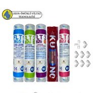 Resim Pemax Water Solutions Kapalı Kasa Su Arıtma Cihazlarına Uygun Sertifikalı 5'li Orijinal Lg Kuno Mebran 12" Set 