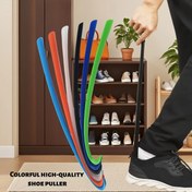 Resim 1 Adet/2 Adet Siyah (Mavi) Plastik Ayakkabı Çekeceği, Bükülme Gerektirmeyen, Yaşlılar ve Hamile Kadınlar İçin Kolay Giyim Yardımcısı, Asma Tasarımı ile Pratik Depolama, Temel Ev Eşyası 